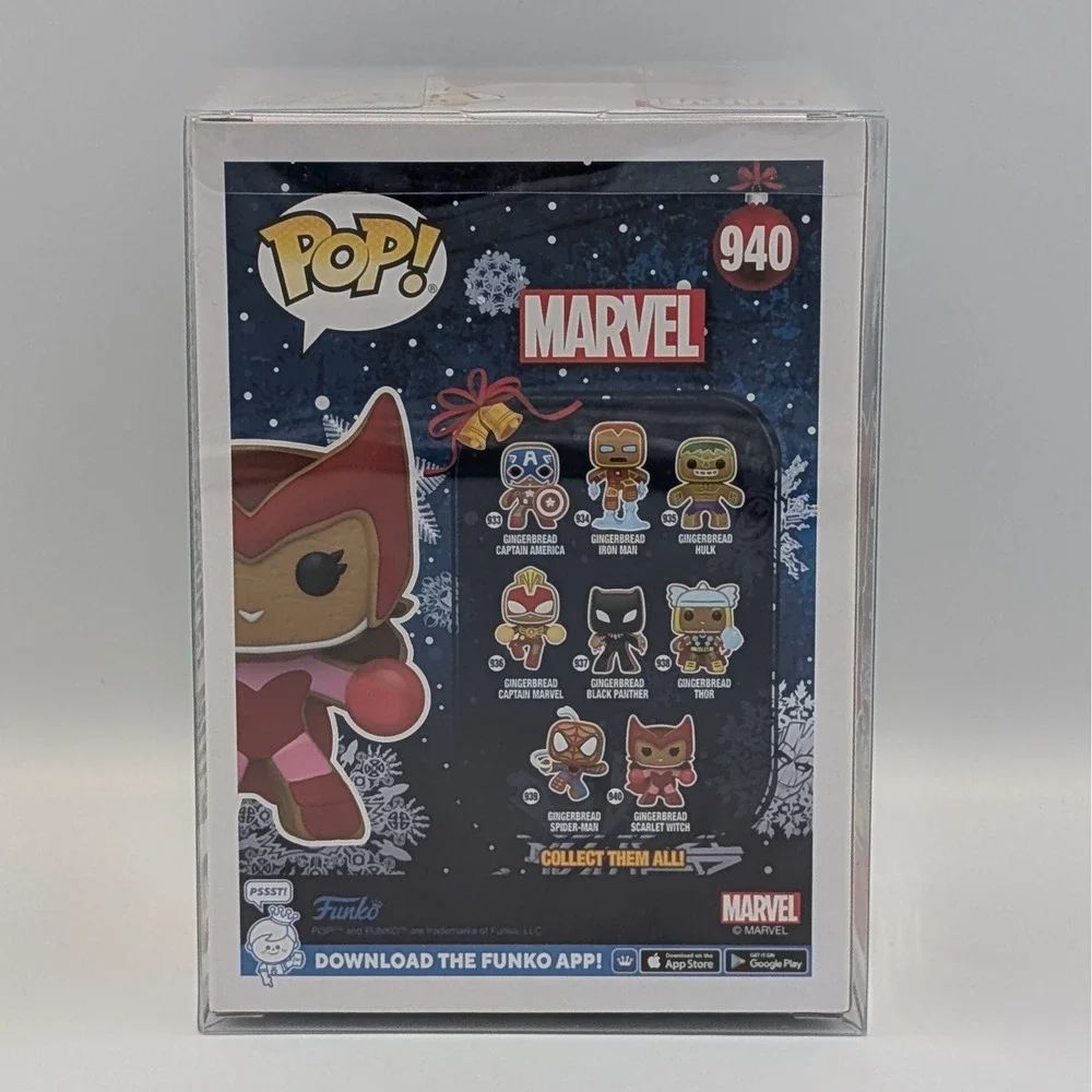 Funko Pop Marvel Gingerbread Scarlet Witch 940 Holiday Wanda Maximoff Protector